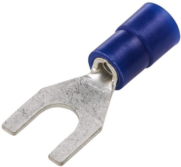 Fiche à fourche, bleue, 1,5-2,5 mm² Ø5,3 mm² Série A, blister, Hella · réf. 8KW178045102