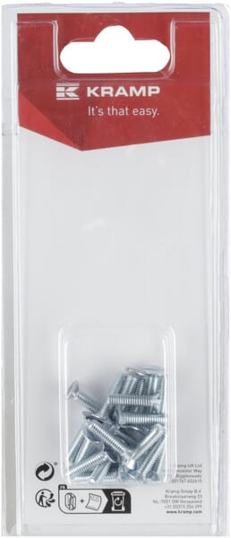 Vis à tête fraisée M4 x 16mm (20) — réf. KR963416P20B