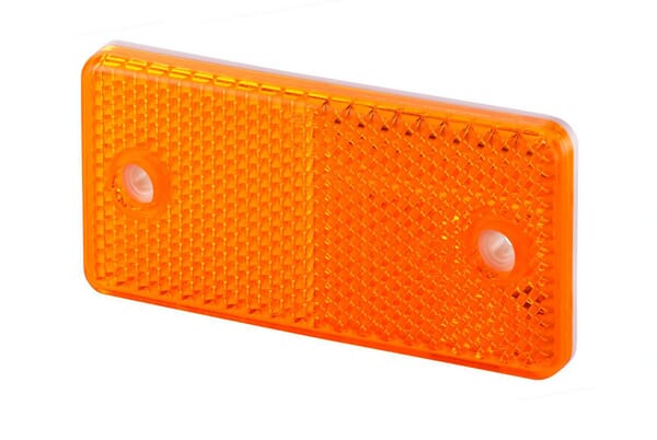 Catadioptre rectangle orange 180x40mm à visser — réf. 8RA003326011