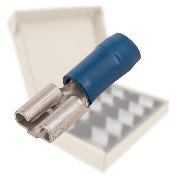 Doplňkový sortiment 2/2 modrých kabelových koncovek pro zásuvky KWS