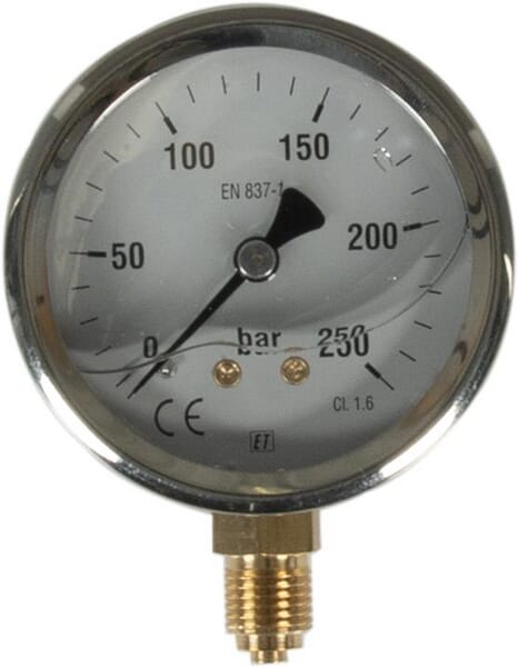 Manomètre Ø63 0-250bar ¼" inf. · réf. MA63250L04SSGF