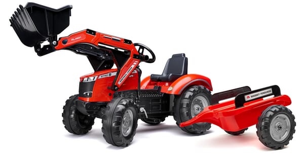 Tractopelle Massey Ferguson avec remorque — réf. F4010AM
