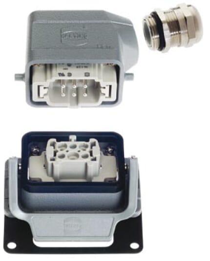 Connecteur cpl., encastré 6P · réf. HANKIT06BP