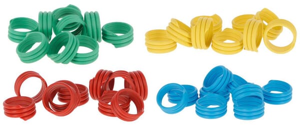 Spirálové pásky na nohy, Ø 16 mm, 20 ks, červené