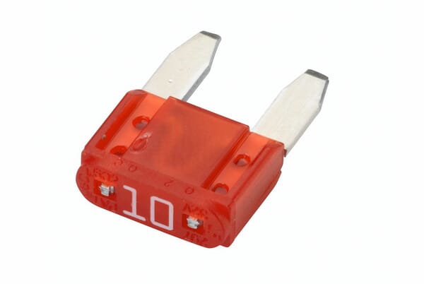 Fusible lame mini 10A longueur 19mm rouge Hella · réf. 8JS728596821