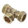 Brass Tee - 3 x compression ends