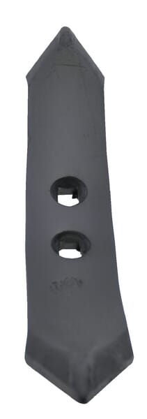 Pointe de cultivateur 300x55x15mm, réversible trempée, courbée, 2 trous — réf. CP782KR