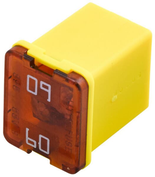 Fusible pal 60A longueur 12mm jaune Hella · réf. 8JS740026781