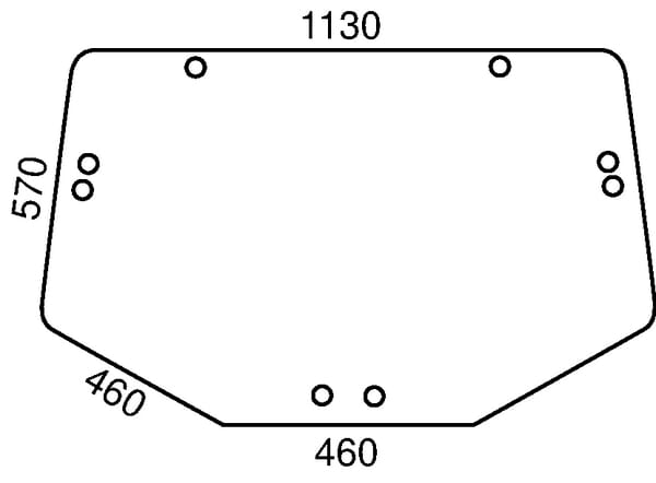 Vitre arrière, partie sup. — réf. L202528KR