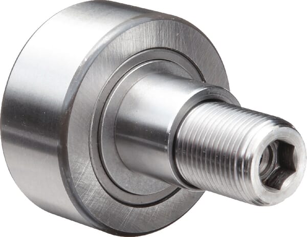 Korunková vodicí kladka, plný váleček, s excentrickým čepem a konvexním vnějším pouzdrem