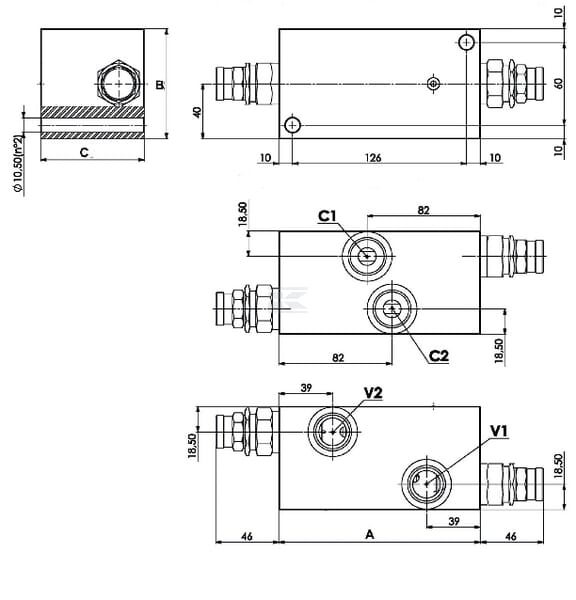 Valves d’équilibrage doubles 3/4" vue 4