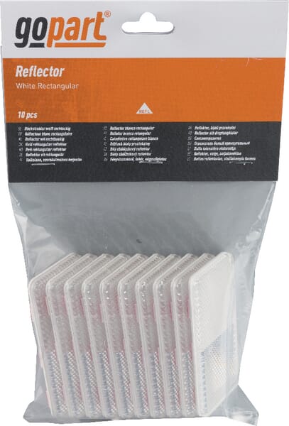 Catadioptre rectangle blanc 94x44mm — réf. LA75004