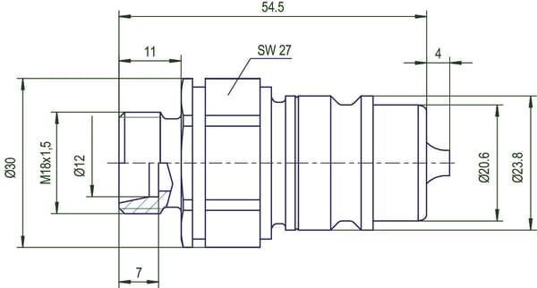 Raccord rapide SKP mâle 1/2"-12L, Kramp vue 3