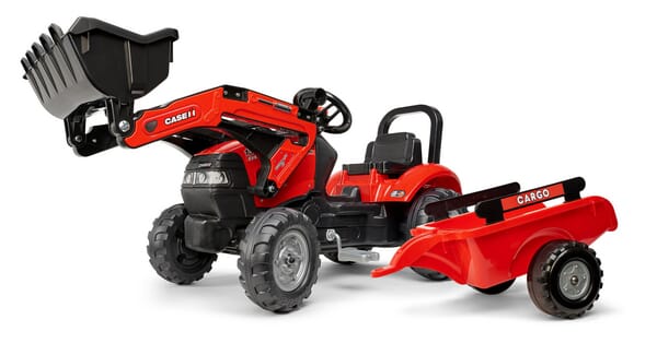 Tractopelle Case IH avec remorque — réf. F961AM