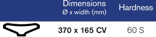 Pneu 370x165/CV/60S vue 2