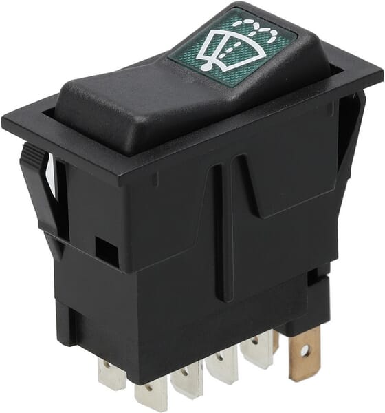 Interrupteur à bascule, I-0-(II), on-on-mom, 12V, 8 broches, lave-glace d'essuie-glace — réf. SW10041KR