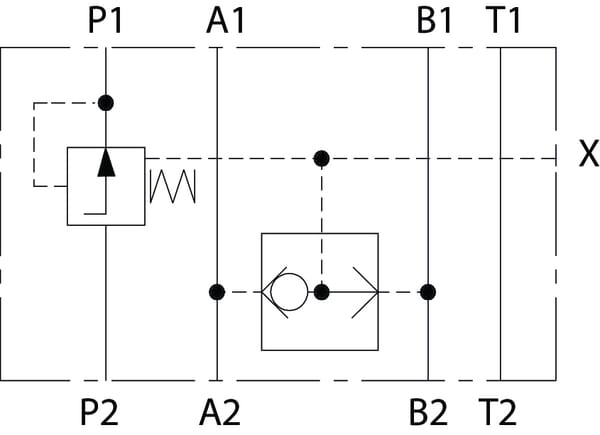 Clapet de regulation de pression 2-voie NG6AM3-PC-P vue 2