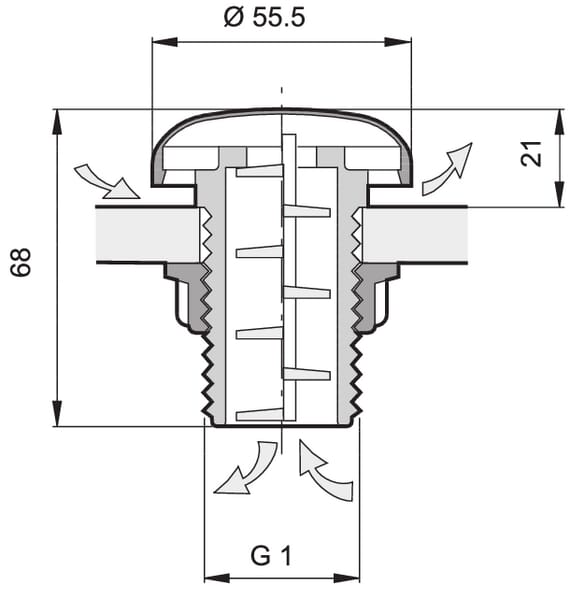 Réducteur 2"x11/4" int./ext. vue 2