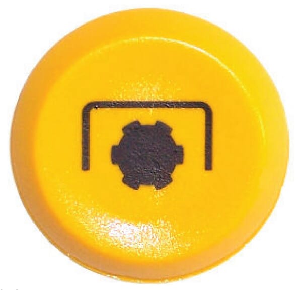 Interrupteur poussoir, PTO, rond, jaune vue 3