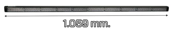 Barre lumineuse, 12/24 V, ambre, boulonnée, 1059x32x53 mm, Multiflash, 10 x 6 LED, Kramp — réf. 1603140737KR