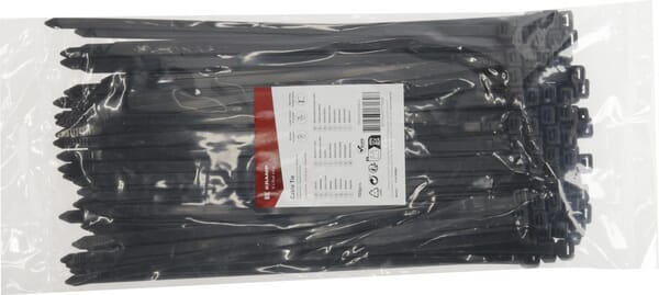 Kabelová stahovací páska 7,6 x 300 mm, FW černá, 100 ks