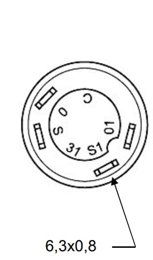 Interrupteur poussoir, Haut/Bas, rond, rouge vue 4