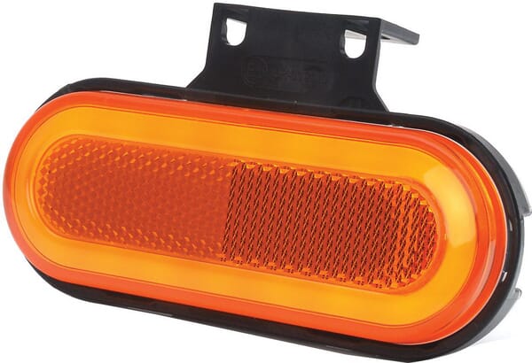Feu de position LED, avec indicateur de direction, rectangulaire, 12-24 V, 124x49x20 mm, Kramp — réf. LA30154IND