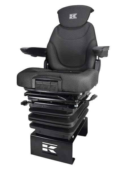 Siège K-Lux, à suspension pneumatique, 540 mm, 12 V, noir, chauffant — réf. SKL8201520BBH