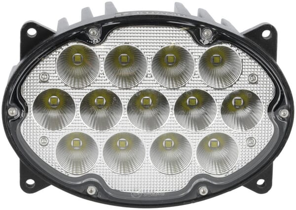 Phare de travail LED, 65 W, 5200 lm, ovale, 10/30 V, 161x110*90 mm, faisceau large, 13 LED, H4, Kramp — réf. LA10559