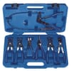 Set of 7 pliers for spring clamps