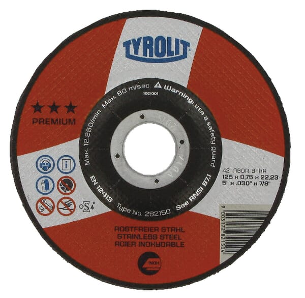 Disque à tronçonner Prem.inox 115x0,75 — réf. 282149