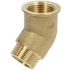 Brass elbow 45° for inner and outer thread
