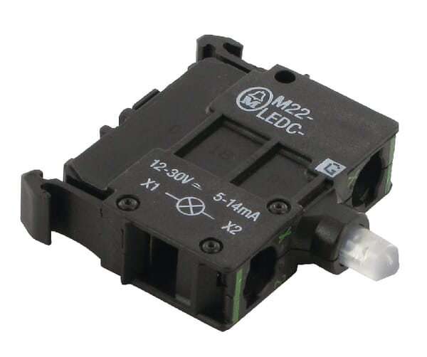 Elément LED vert 12-30V bas · réf. M22LEDCG