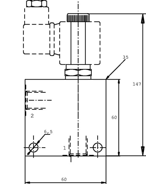 Vanne electr.2/2 12V No.ouv. 3/8" BSP vue 3