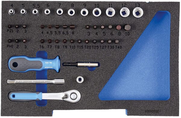 1100 CT1-20 Sada nástrčných klíčů 1/4" v modulu 1/2 CT, pro kufr L-BOXX® 136, 44dílná