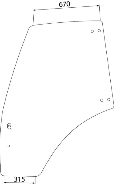 Vitre de porte gauche — réf. 04418951KR