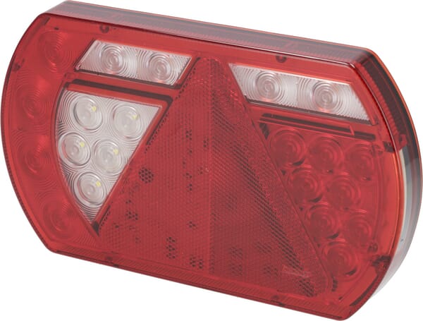 Feu arrière gauche multifonction à LED, 12 V, 236x140x24,3 mm, Baïonnette 6 broches, Kramp — réf. L26060P6LH1