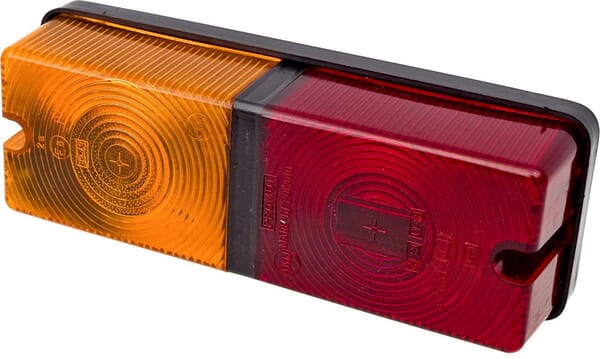 Feu arrière rectangulaire, 12/24V, ambre/rouge, à visser, 214x77mm, Promot — réf. 1400680500