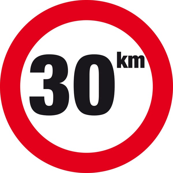 Plaque 30 km type néerlandais · réf. WB3000