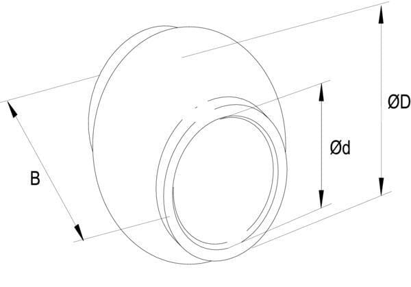 Rotule d'attelage supérieur Cat.3/2 Ø25,4/60x51mm Kramp vue 2