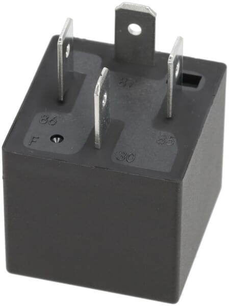 Relais 12V, normalement ouvert, 40A, avec résistance, sans support. vue 2