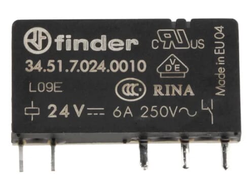 Ins./Rel. cir. impr. 24V,6A,1W · réf. 345170240010