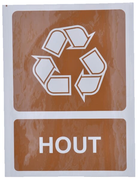 Štítek „recyklace dřeva“