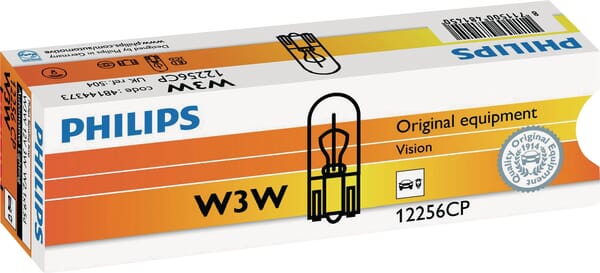 Ampoule halogène W3W 12V 3W W2.1x9.5d Philips · réf. GL12256CP
