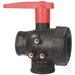 Three-Way Polypropylene Ball Valve Arag 1 1/4-Inch Three-Way Polypropylene Ball Valve Arag 1 1/4-Inch