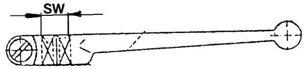 Levier pr. pour robinet vue 2