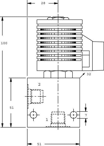 Valve 2/2 SVP08CDB 12VDC 3/8 vue 3