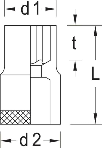 Vložka nástrčného klíče 1/2-E10