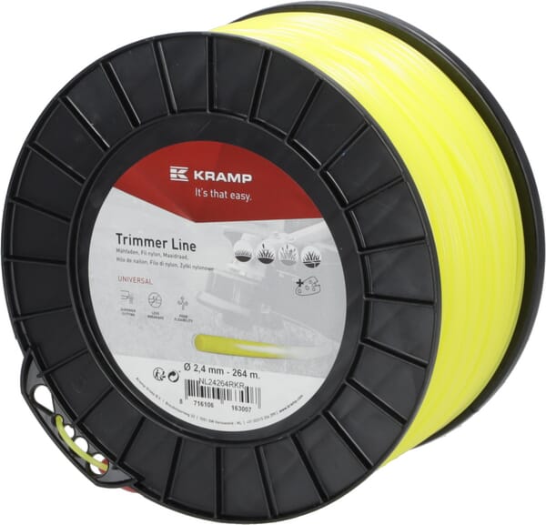 Fil de coupe Ø 2.4mm 264m rond jaune Kramp — réf. NL24264RKR