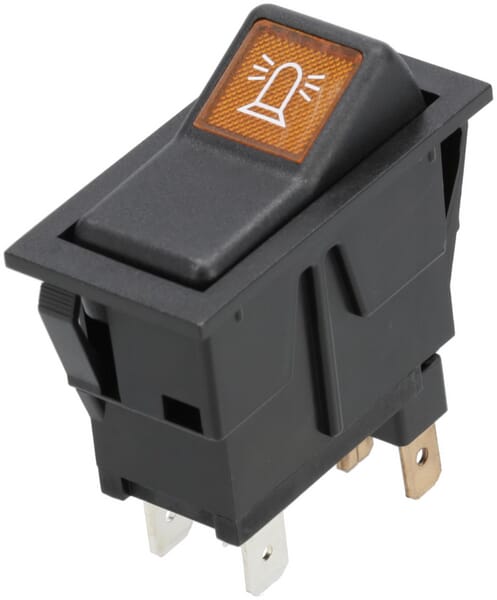Interrupteur à bascule, I-0, off-on, 12V, 2 broches, gyrophare — réf. SW10042KR
